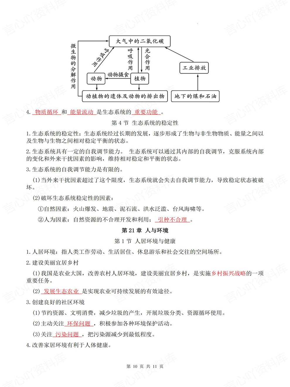初中生物-八年级下单元章节重点必记新教材初二下册北师大版插图初中生物6