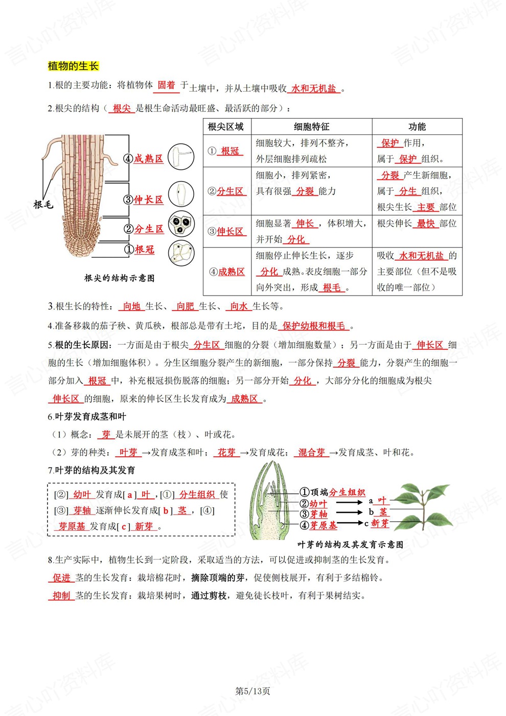 初中生物-七年级下重点考点归纳总结新教材初一下册苏教版插图初中生物4