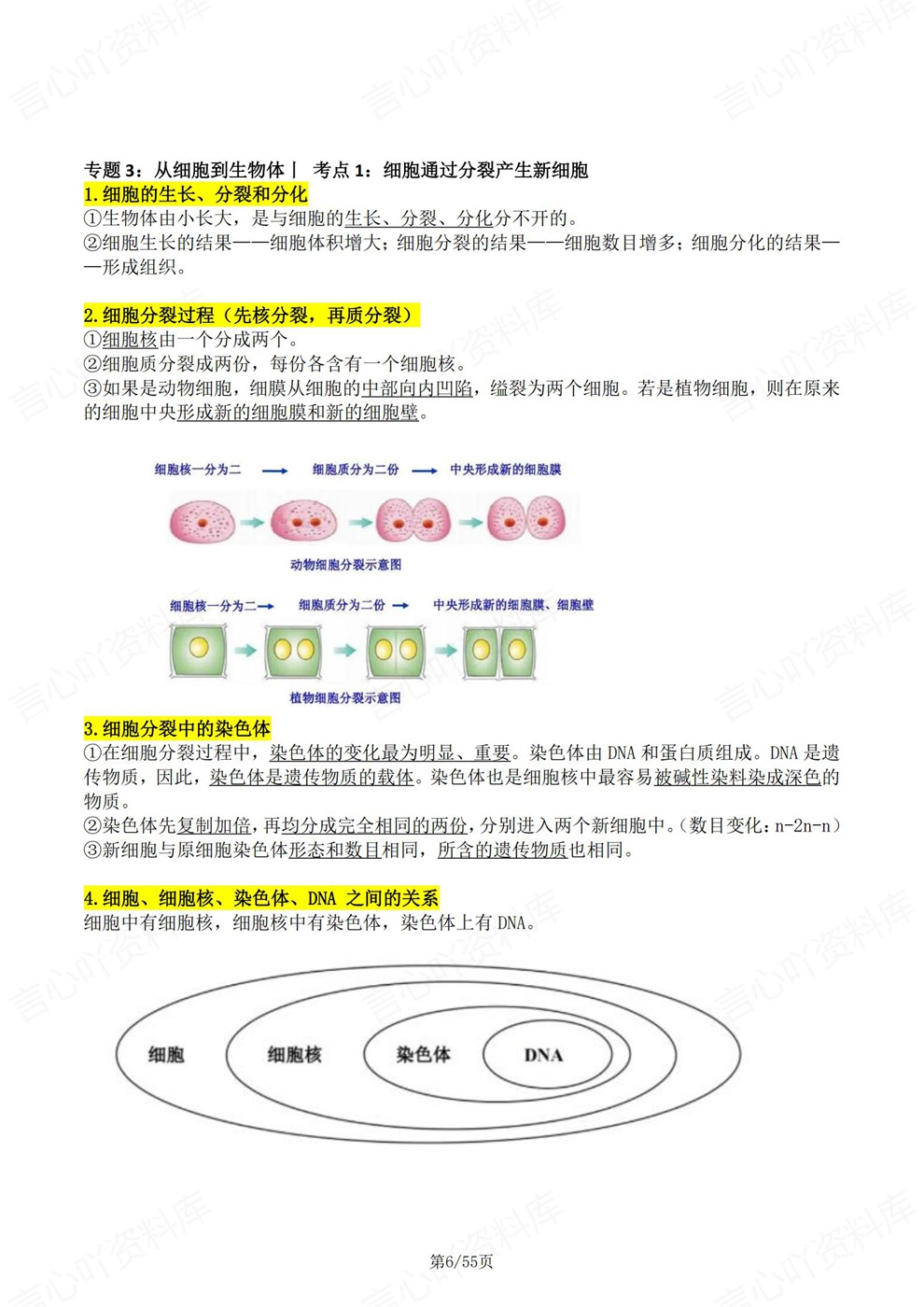 初中生物-会考复习四册必背内容汇总考前重点梳理人教版插图初中生物3