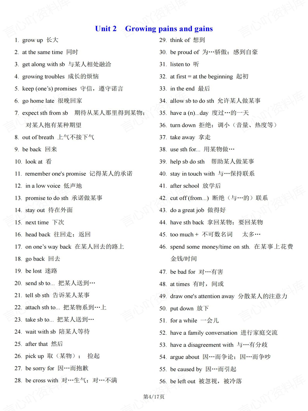 初中英语-初二下册单元重点背记汇总新教材八年级下外研版插图初中英语2