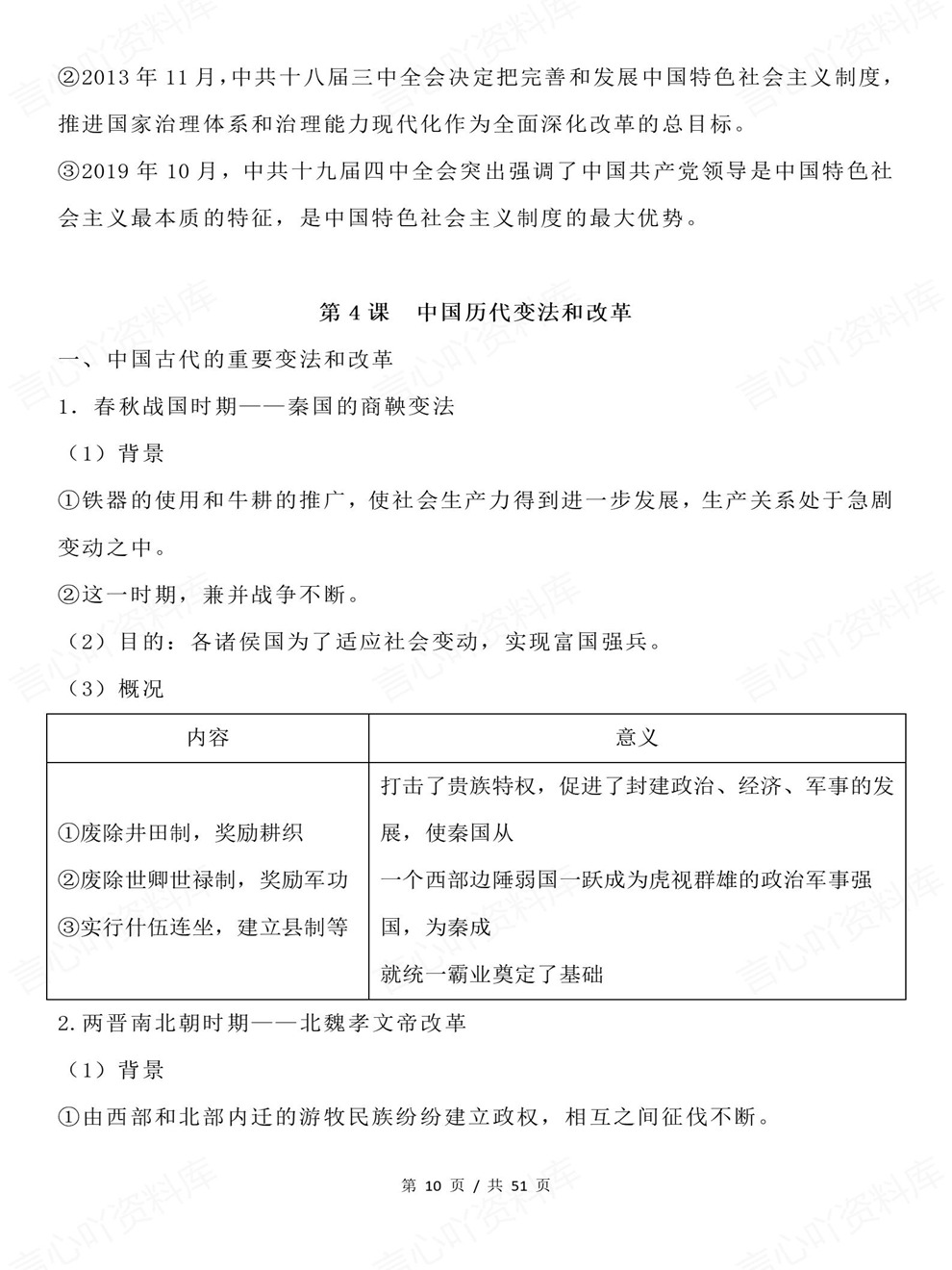 高中历史-选必一单元课时总结归纳专项内容复习梳理插图高中历史5