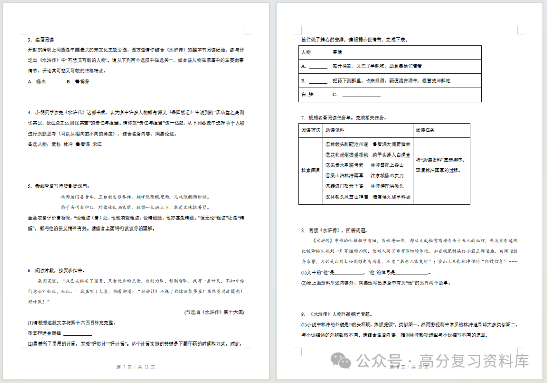 初中语文-新初三暑假衔接讲义统编版复习预习归纳讲练插图同步讲义专项3 初中语文-新初三暑假衔接讲义统编版复习预习归纳讲练插图同步讲义专项3