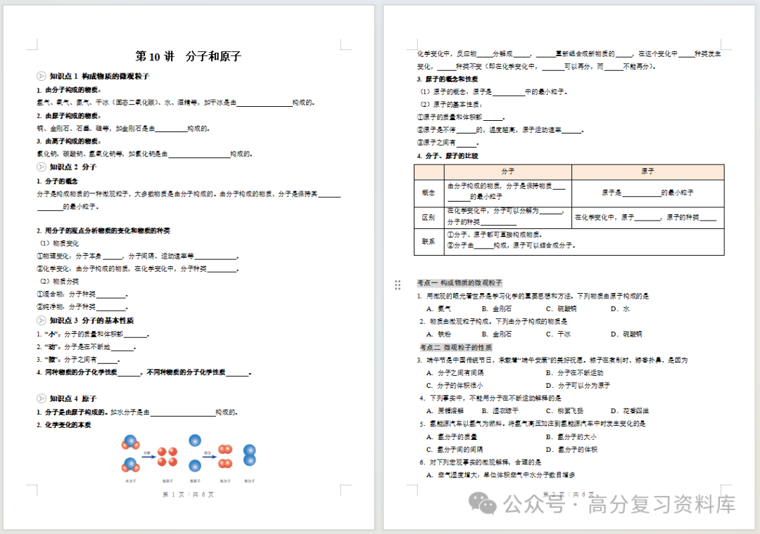 初中化学-新初三暑假衔接讲义沪教版苏教版复习预习归纳讲练插图同步讲义专项2 初中化学-新初三暑假衔接讲义沪教版苏教版复习预习归纳讲练插图同步讲义专项2