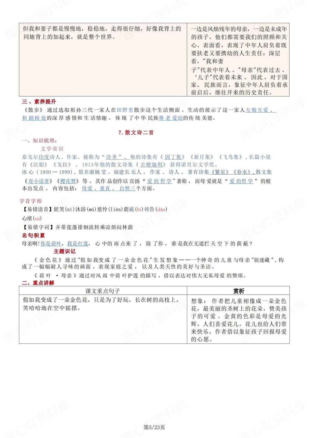 初中语文-七年级上单元重点内容梳理新教材初一上册插图初中语文4 初中语文-七年级上单元重点内容梳理新教材初一上册插图初中语文4