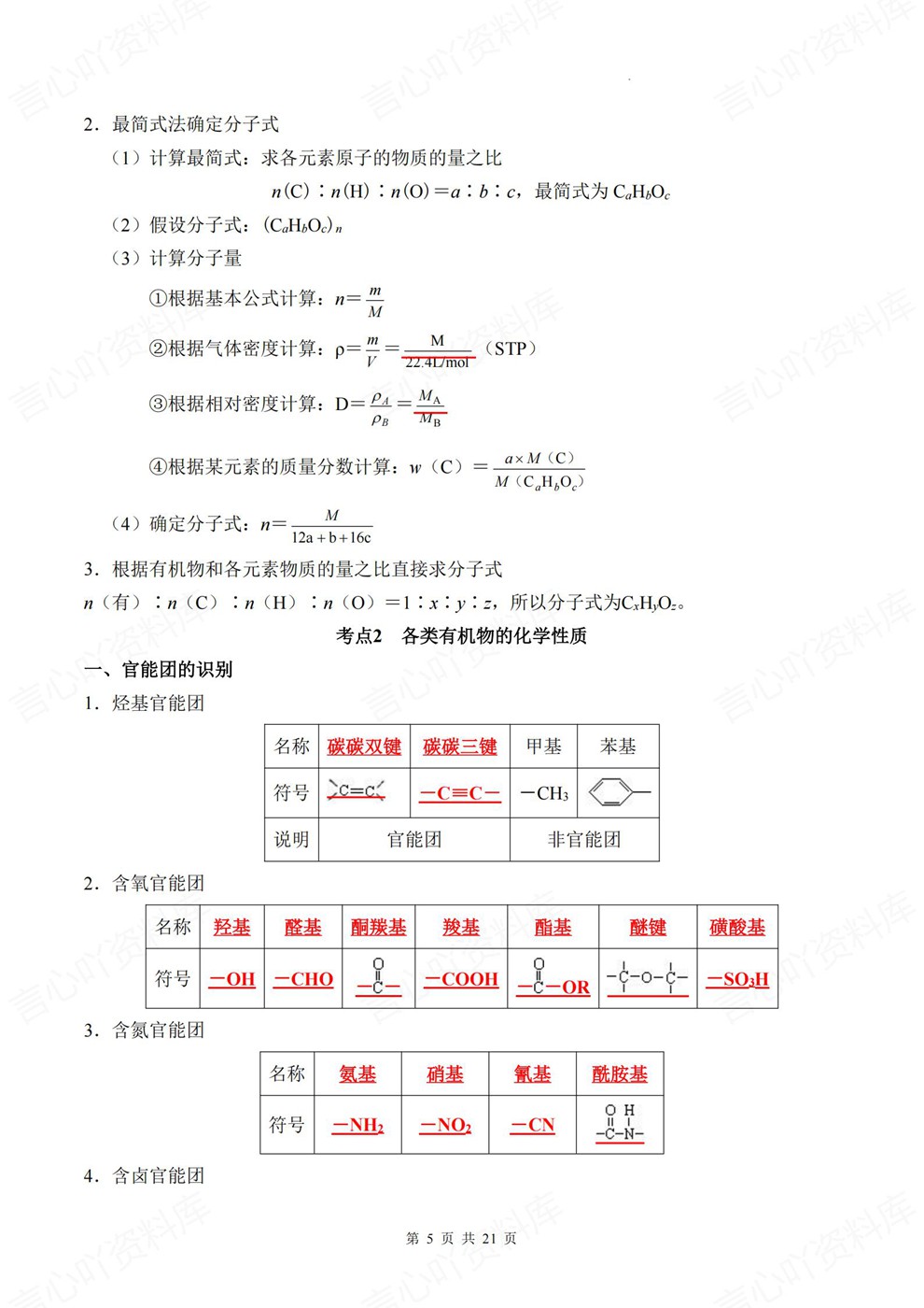 高中化学-有机板块考点必背知识汇总专项内容汇总归纳插图高中化学4 高中化学-有机板块考点必背知识汇总专项内容汇总归纳插图高中化学4
