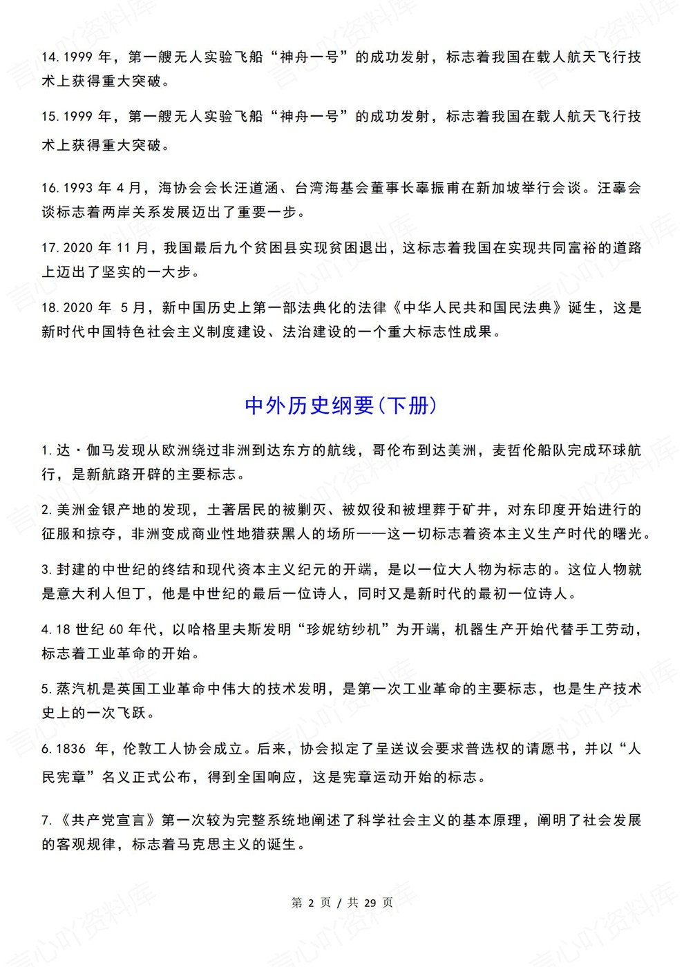 高中历史-教材梳理标志/确立/开始/结束/完全专项板块内容归纳插图高中历史2 高中历史-教材梳理标志/确立/开始/结束/完全专项板块内容归纳插图高中历史2