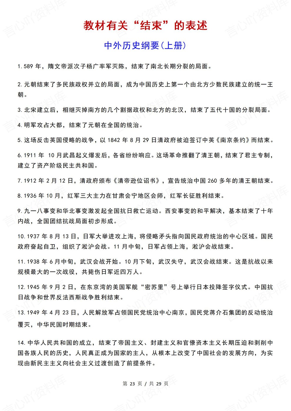 高中历史-教材梳理标志/确立/开始/结束/完全专项板块内容归纳插图高中历史5 高中历史-教材梳理标志/确立/开始/结束/完全专项板块内容归纳插图高中历史5