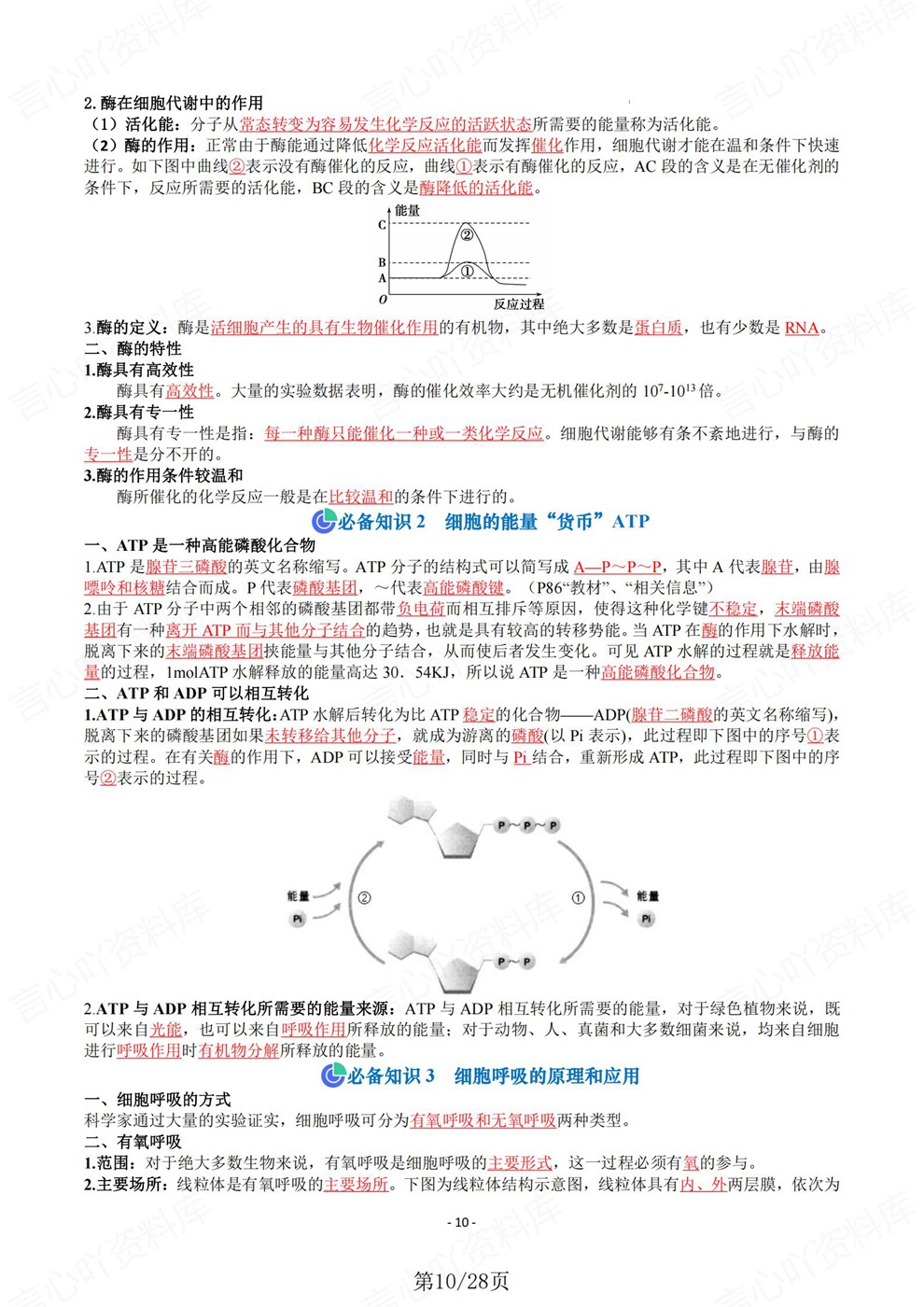 高中生物-会考梳理必修一二册归纳汇总知识清单插图高中生物6