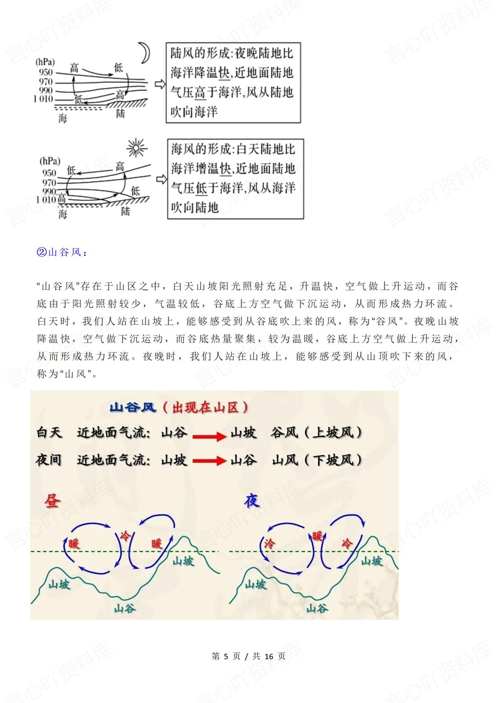高中地理-高考复习大气热力环流与风总结插图高中地理4 高中地理-高考复习大气热力环流与风总结插图高中地理4