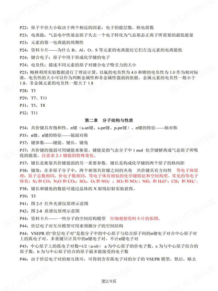 高中化学-选必二选必2教材基础知识归纳插图高中化学2
