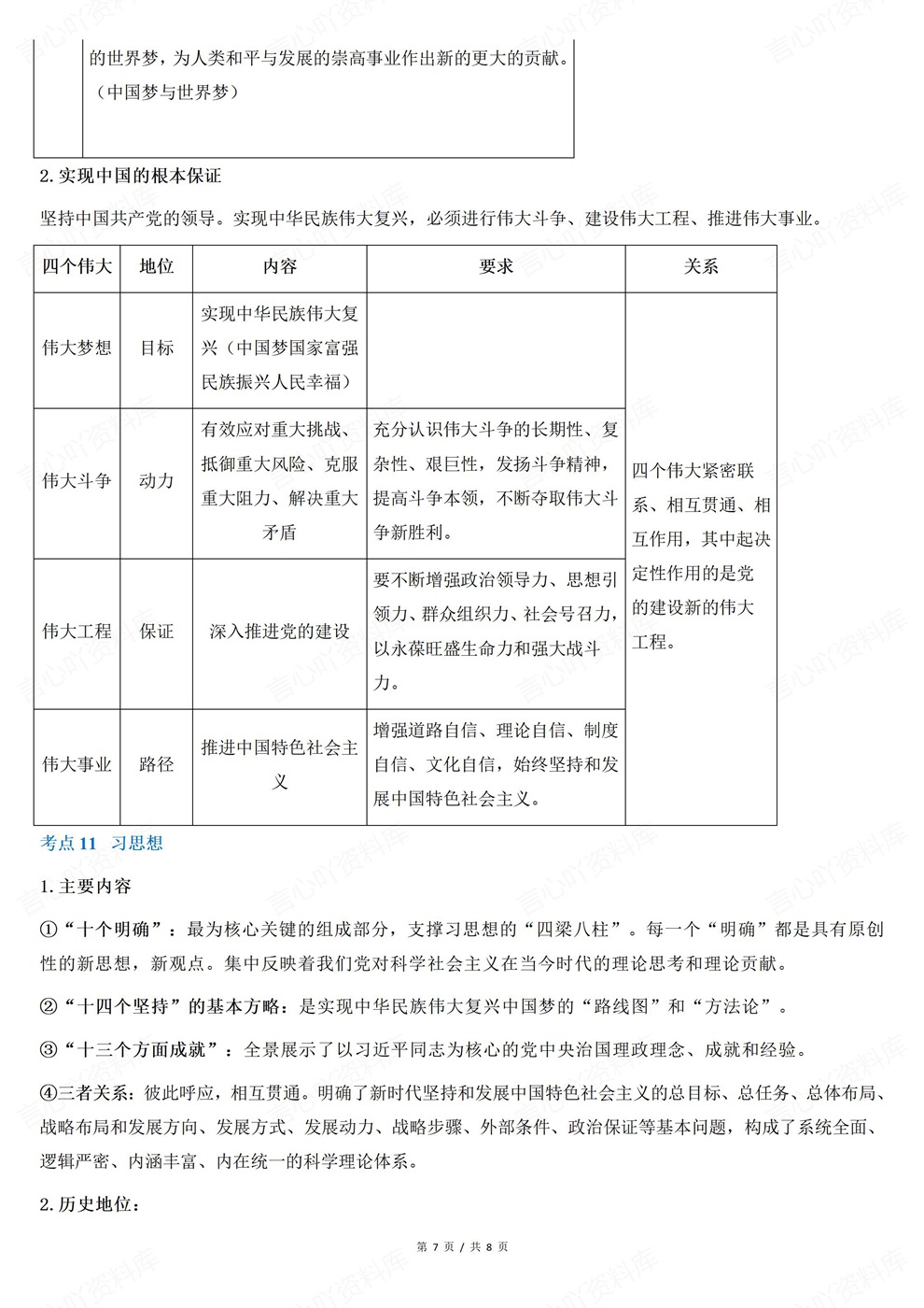 高中政治-必修一高频知识考点汇总中国特色社会主义插图高中政治7