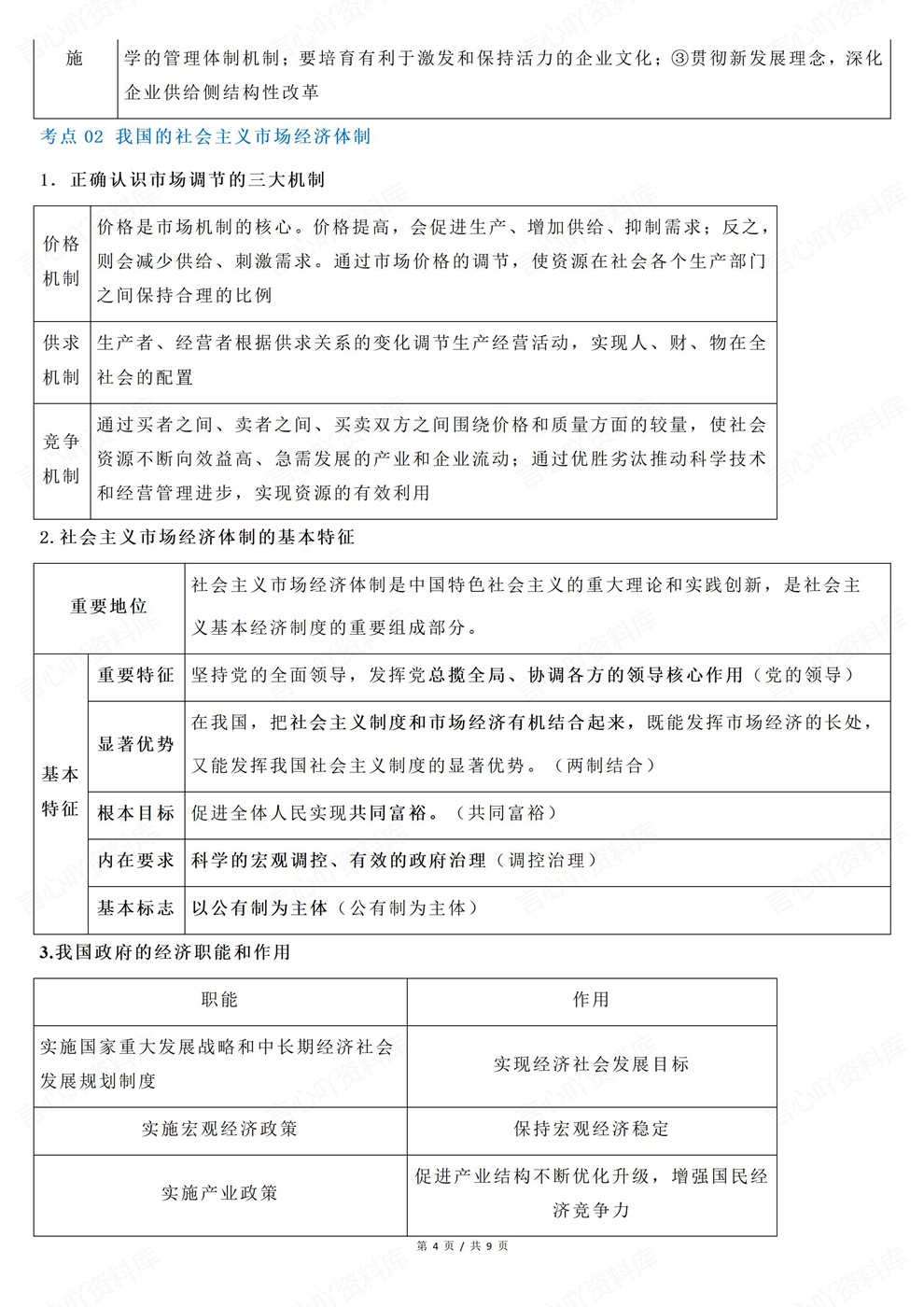 高中政治-必修二高频知识考点汇总经济与社会插图高中政治4