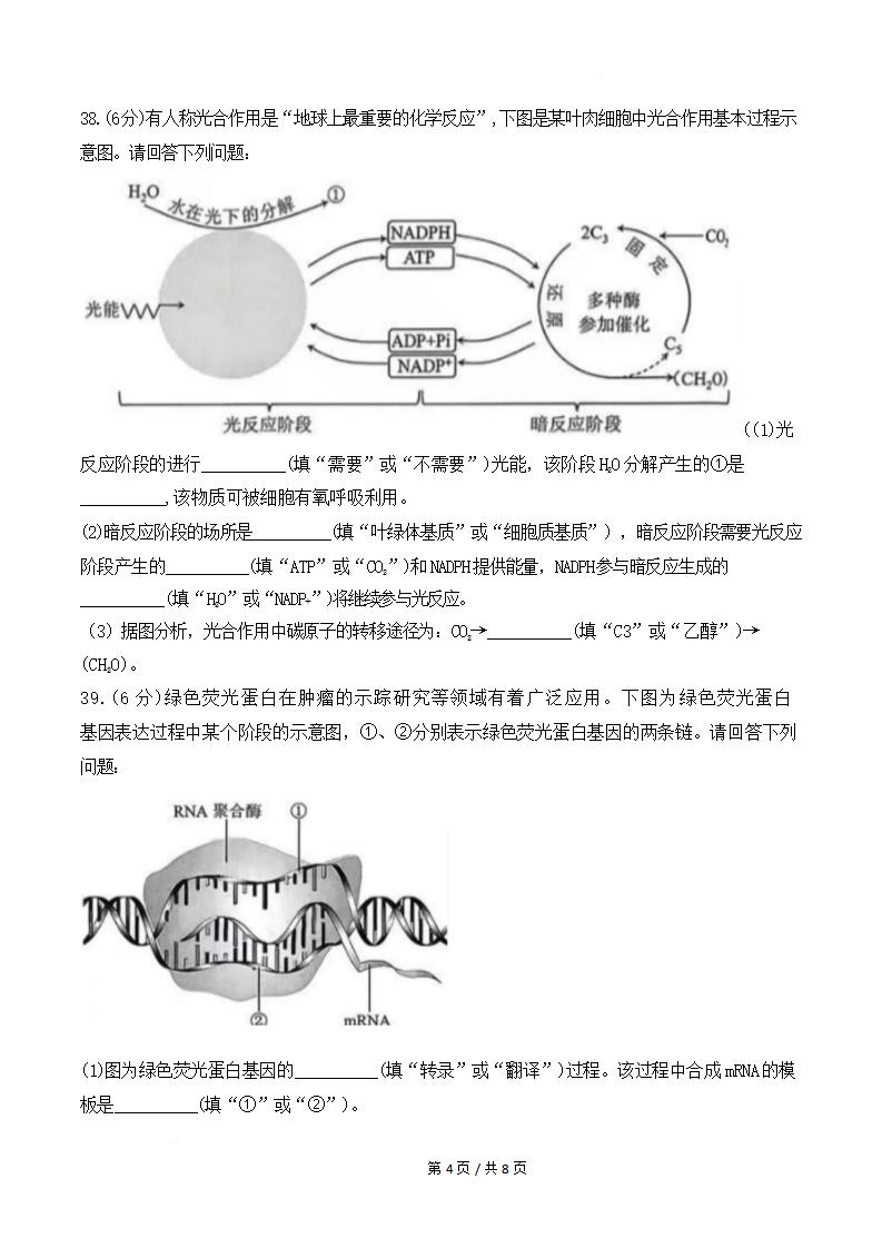 黑龙江省2025年7月夏季高中学业水平合格性考试生物真题试卷答案解析学考会考春考高考插图历年学考真题3