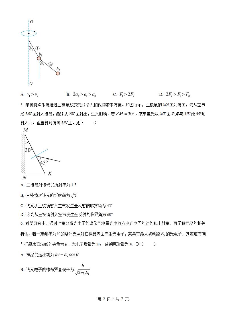 2026年高考物理重庆卷真题试卷答案省科解析插图历年高考真题1