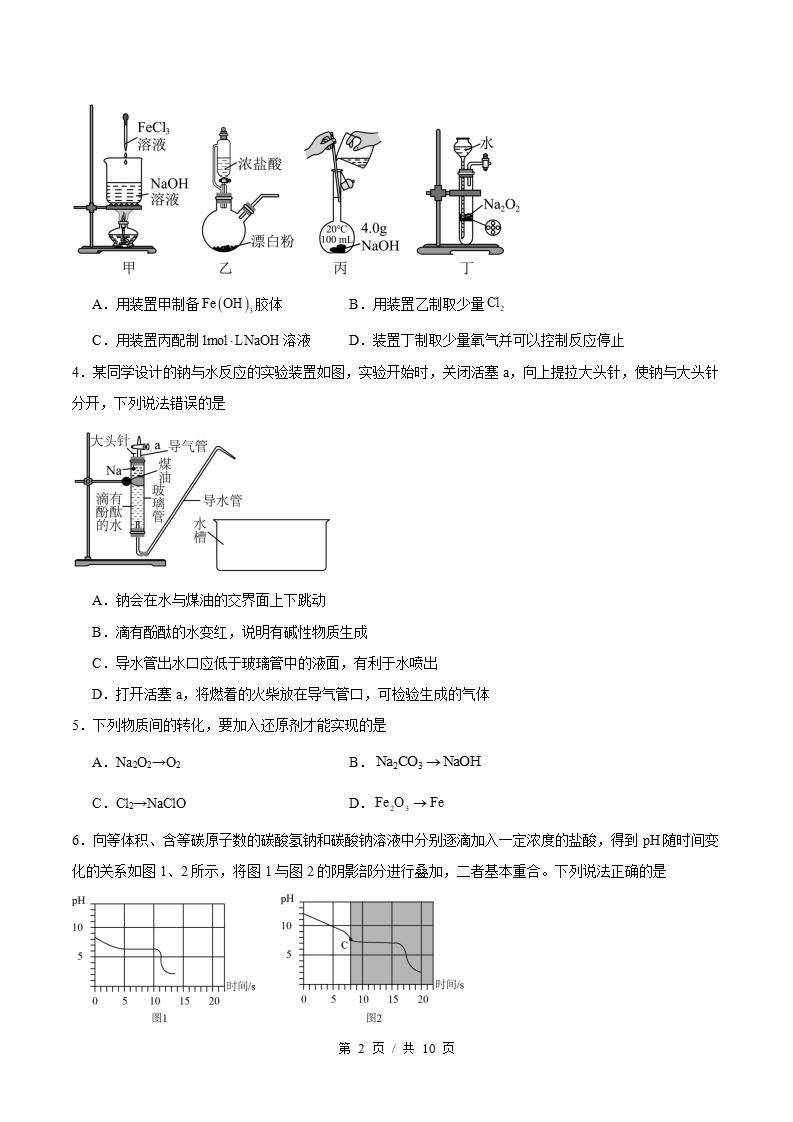 高中化学-高一上学期期中试卷答案解析鲁科版插图同步试卷专项1