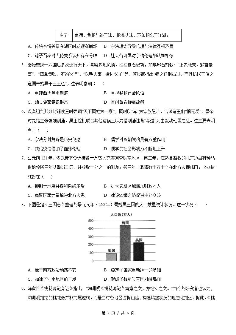 高中历史-高一上学期月考试卷第1次答案解析通用版插图同步试卷专项1