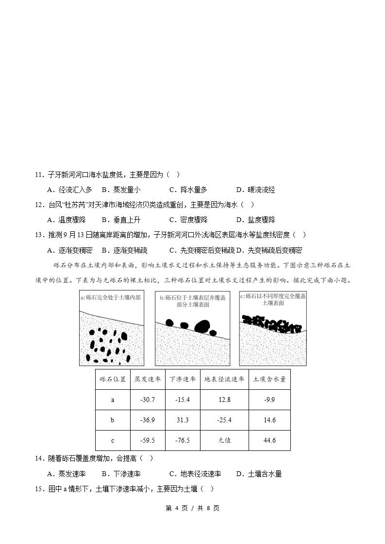 高中地理-高一上学期月考试卷第3次答案解析人教版插图同步试卷专项3