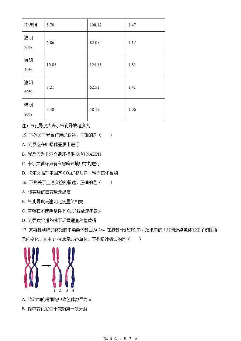 浙江省2023年7月夏季高中学业水平合格性考试生物真题试卷答案解析学考会考春考高考插图历年学考真题2