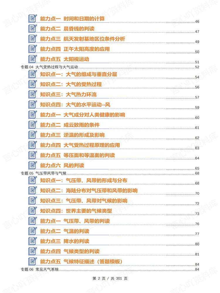 高中地理-高考复习20专题300页清单梳理通用版插图高中地理2