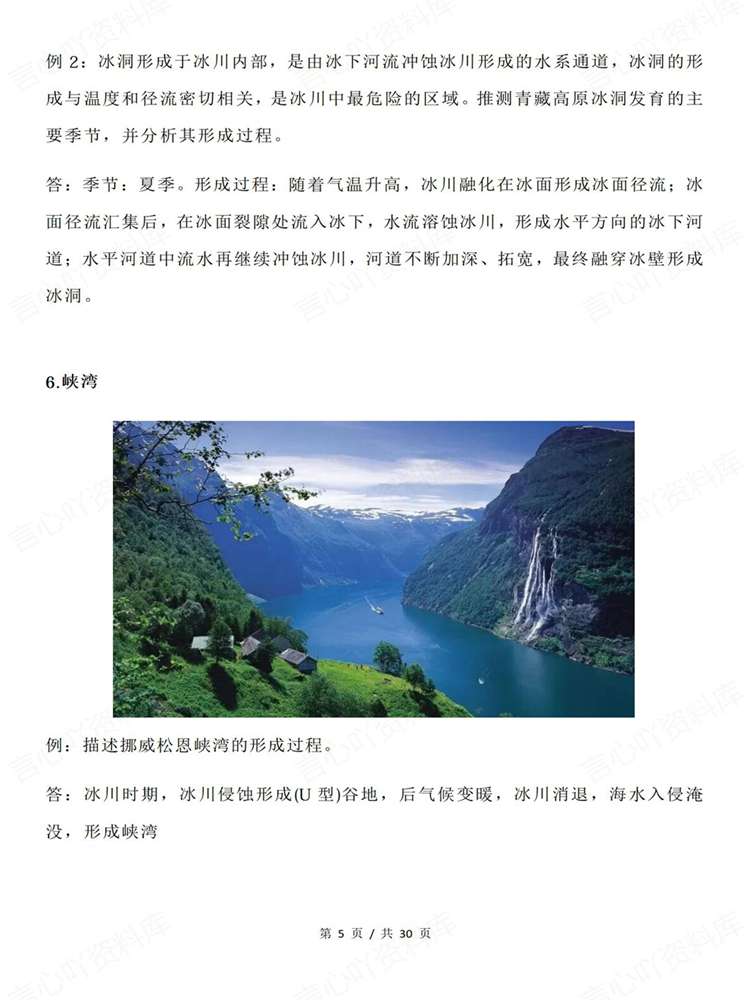 高中地理-高考复习40种地形地貌形成过程插图高中地理4 高中地理-高考复习40种地形地貌形成过程插图高中地理4