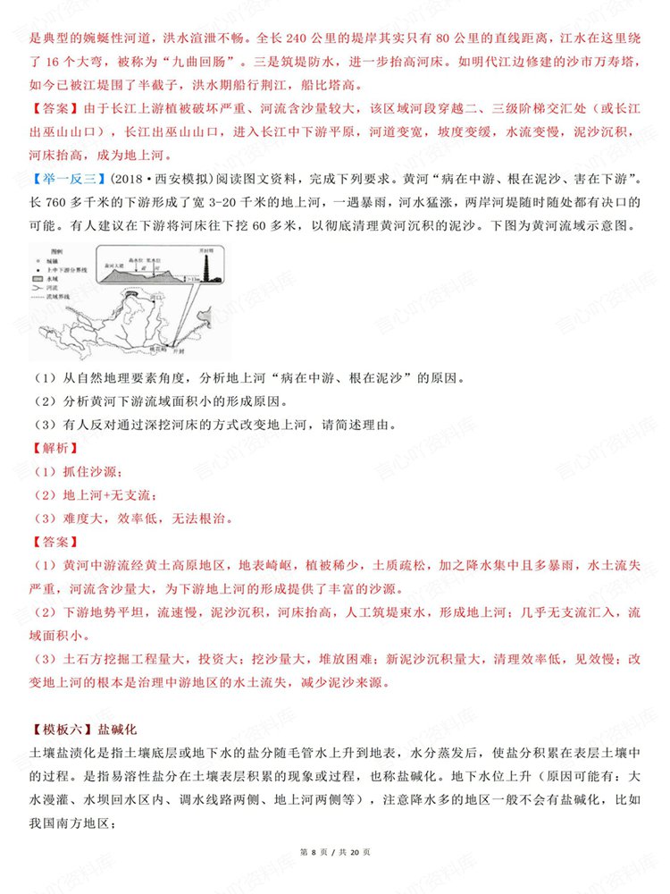 高中地理-高考复习过程类综合题型专项归纳插图高中地理6 高中地理-高考复习过程类综合题型专项归纳插图高中地理6