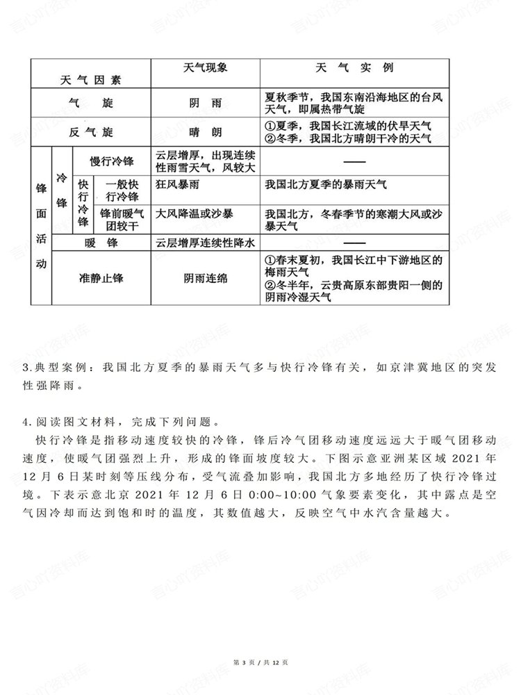 高中地理-高考复习特殊锋面系统归纳总结常考插图高中地理3