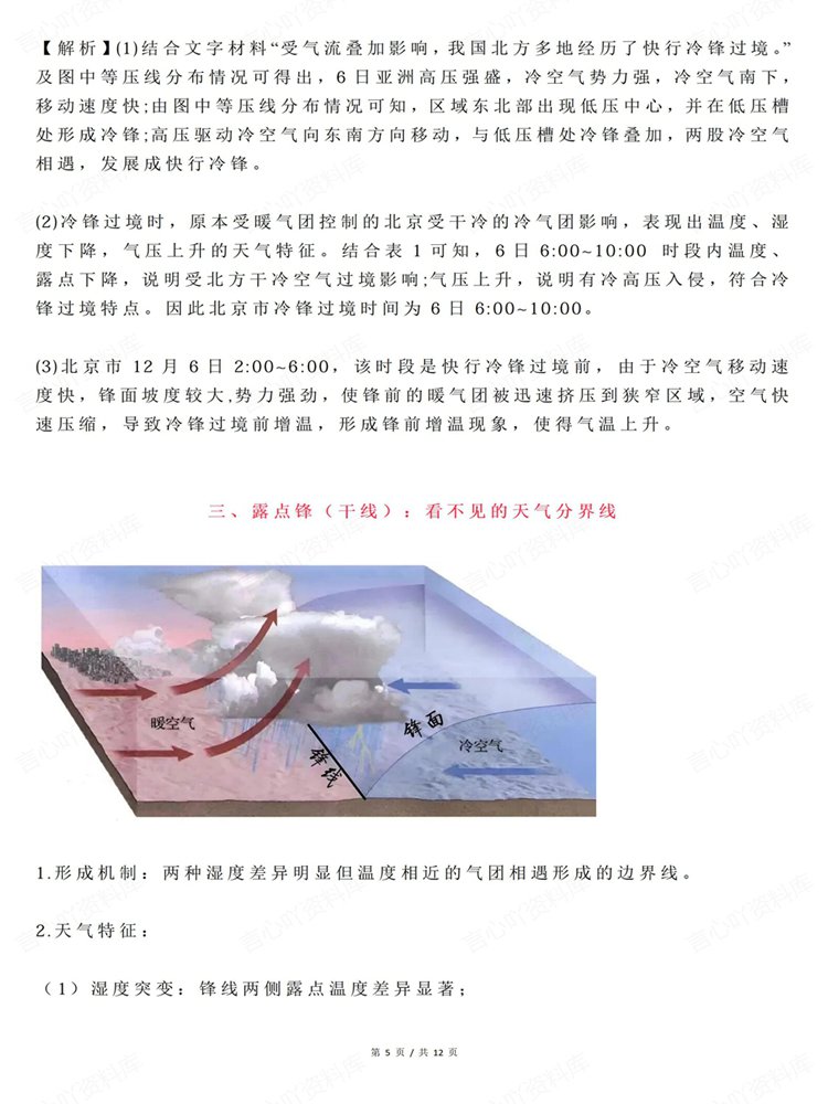 高中地理-高考复习特殊锋面系统归纳总结常考插图高中地理4