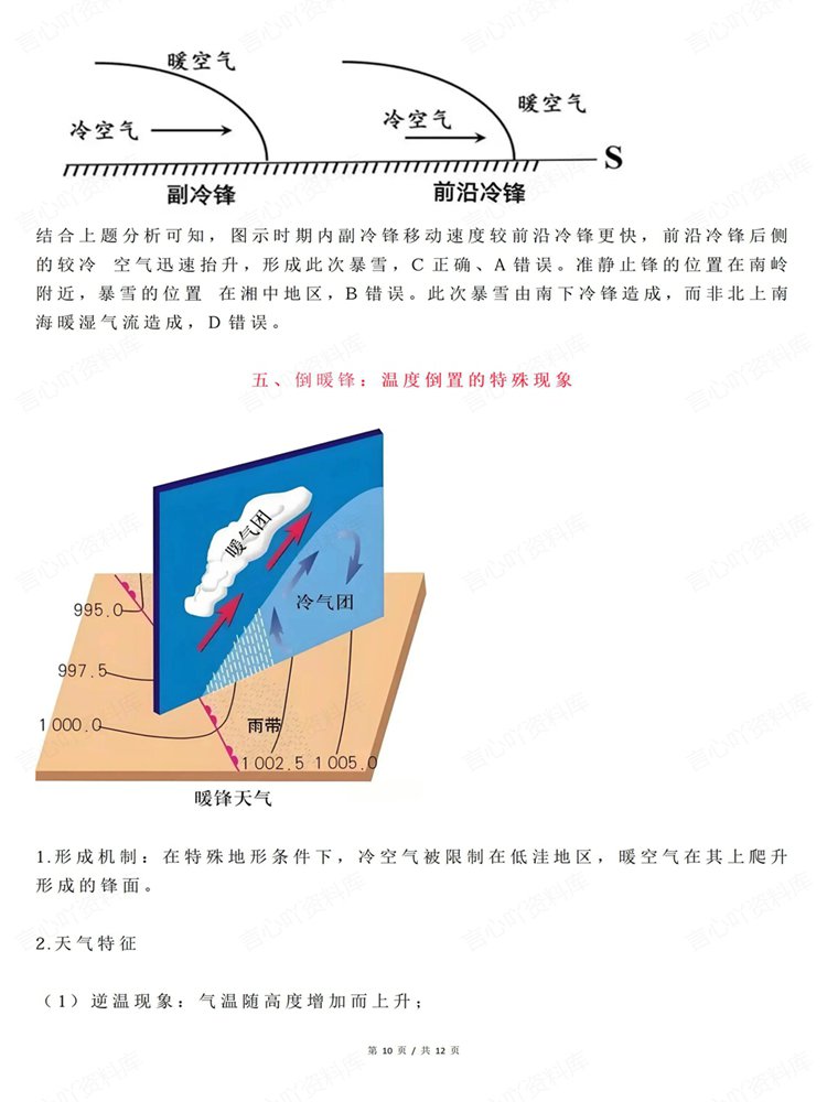 高中地理-高考复习特殊锋面系统归纳总结常考插图高中地理7