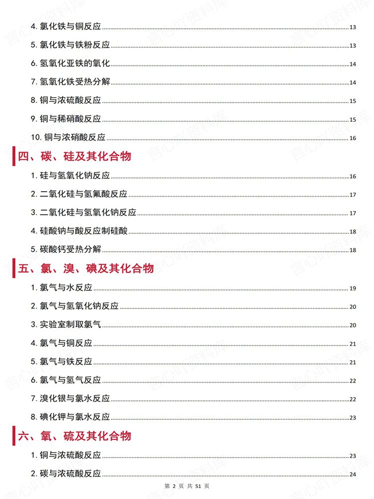 高中化学-式六大专题方程及反应梳理汇总归纳插图高中化学2