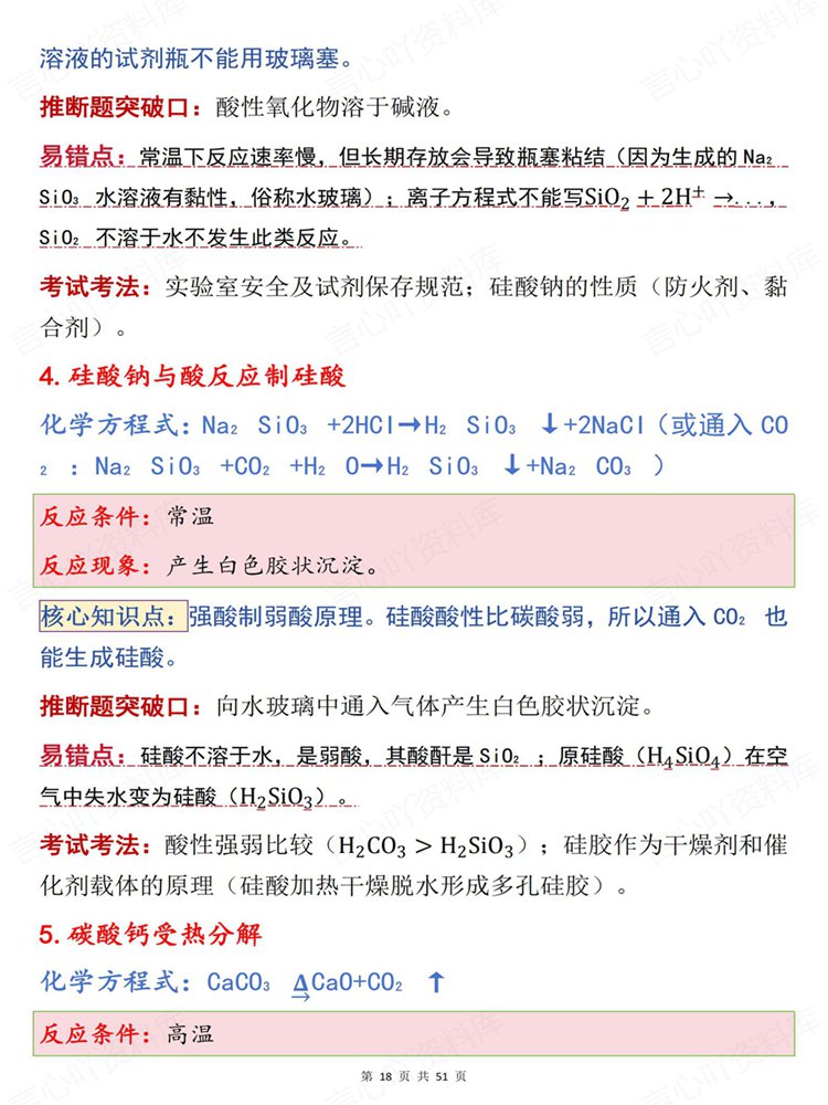 高中化学-式六大专题方程及反应梳理汇总归纳插图高中化学7