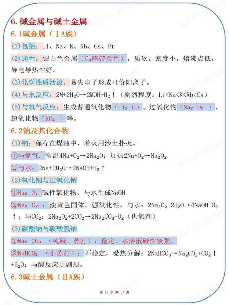 高中化学-必修选必全五册考点习题及详解知识练习插图高中化学7