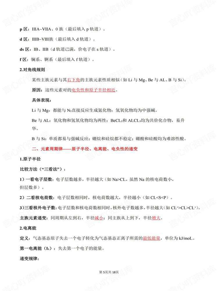 高中化学-选必二选必2教材基础知识提纲插图高中化学4