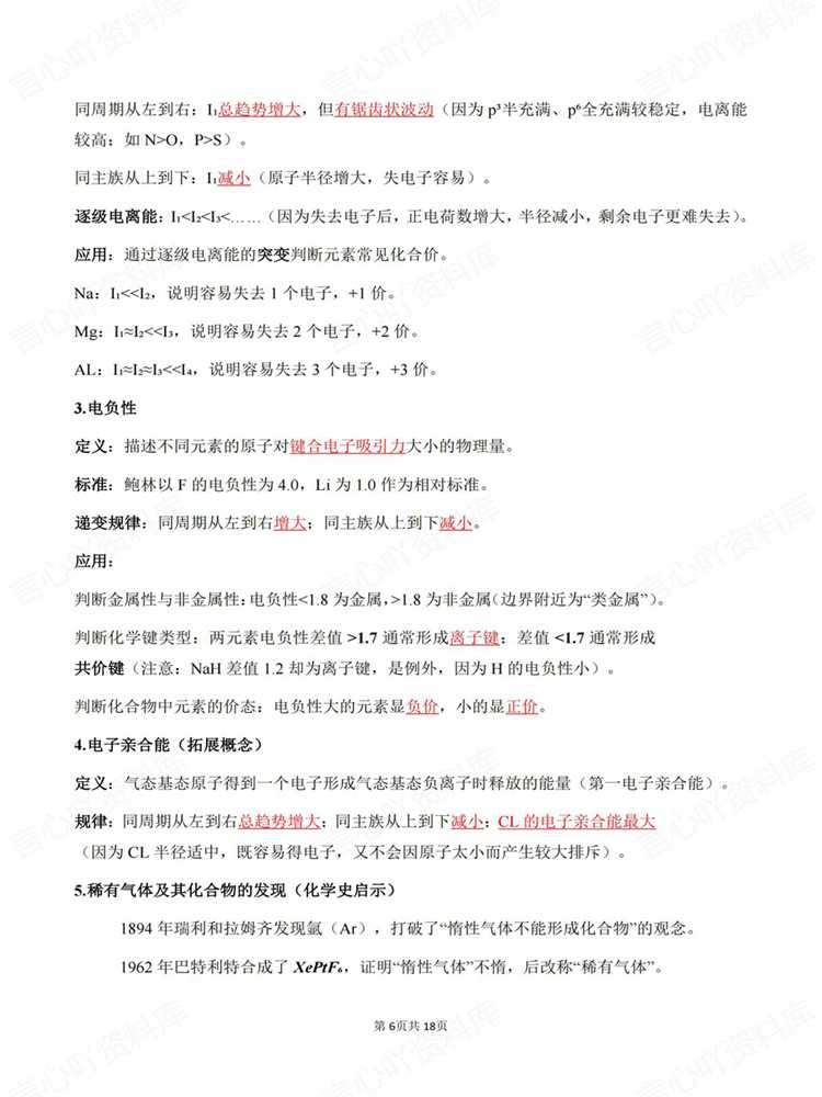 高中化学-选必二选必2教材基础知识提纲插图高中化学5