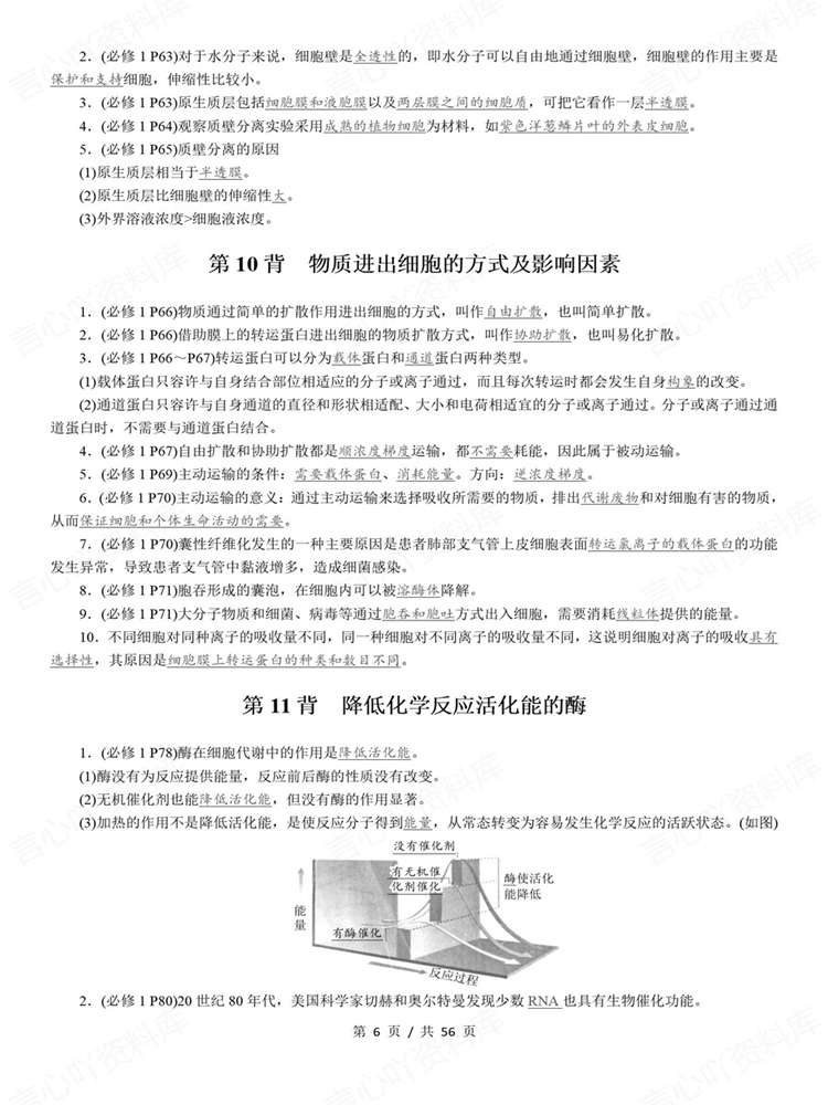 高中生物-必修选必全五册教材背诵默写汇总插图高中生物5 高中生物-必修选必全五册教材背诵默写汇总插图高中生物5