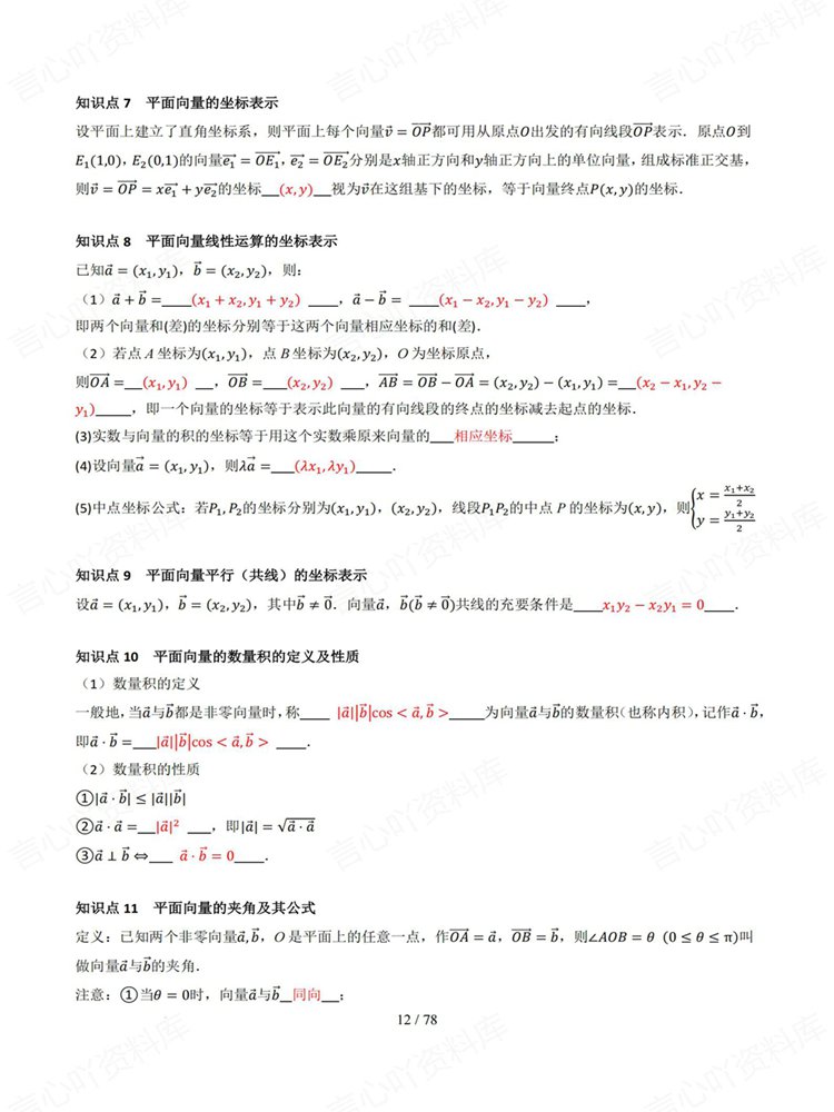 高中数学-知识复习35专题高考内容梳理背记清单插图高中数学7