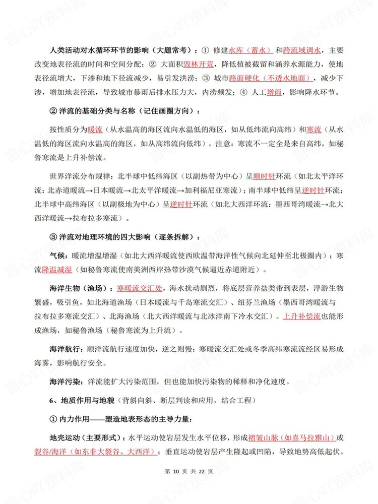 高中地理-学考会考合格考常考知识梳理归纳高频考点插图高中地理7