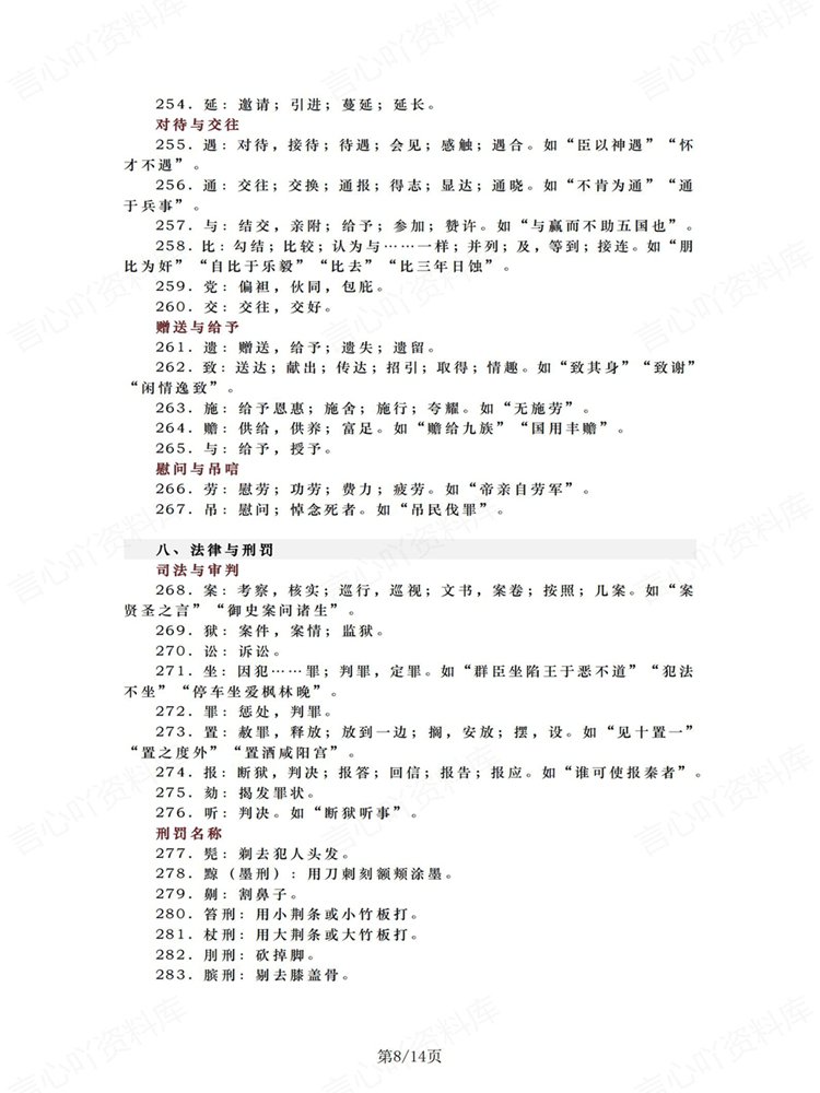 高中语文-文言问专项高考复习501个常见归纳实词汇总插图高中语文6