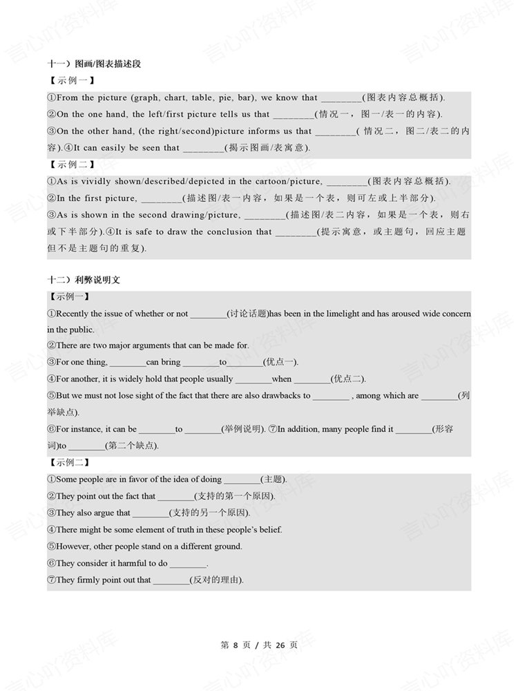 高中英语-应用文考点12组34个满分句式高考背记插图高中英语6