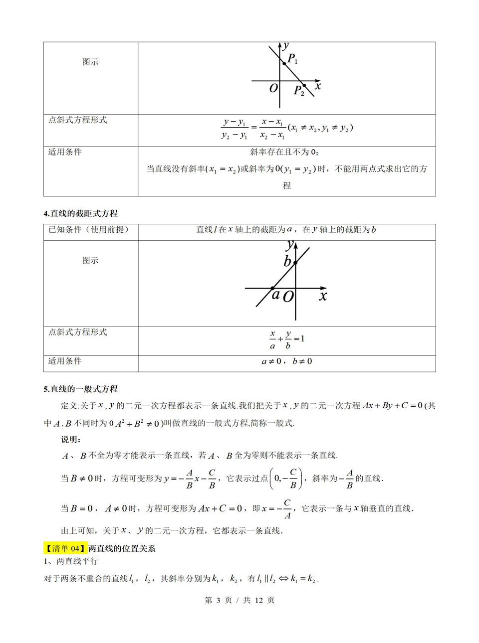 高中数学 | 高二上期中考点梳理知识清单北师大版插图高中考点专项3