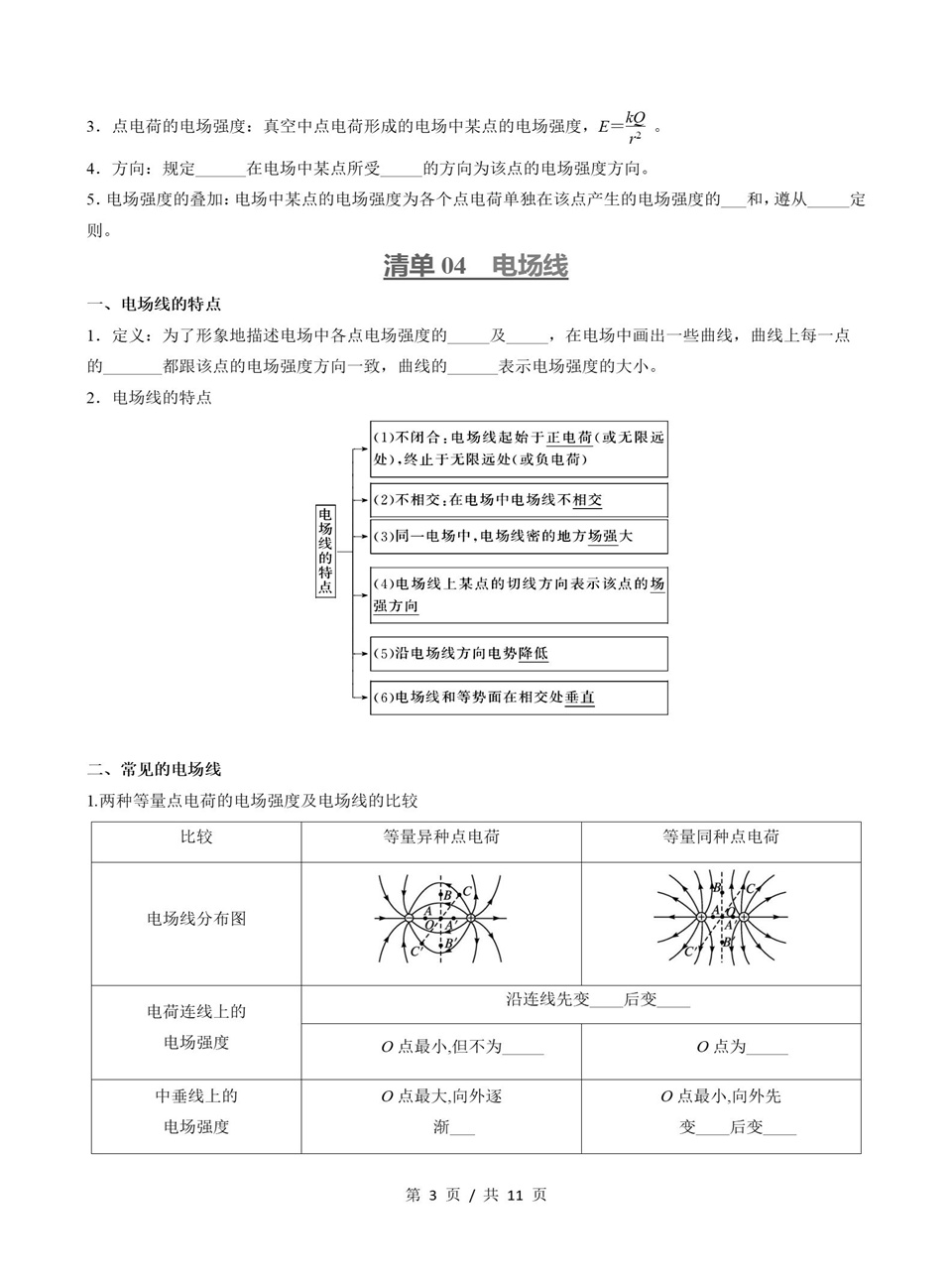 高中物理 | 高二上期中考点梳理知识清单鲁科版插图高中考点专项3
