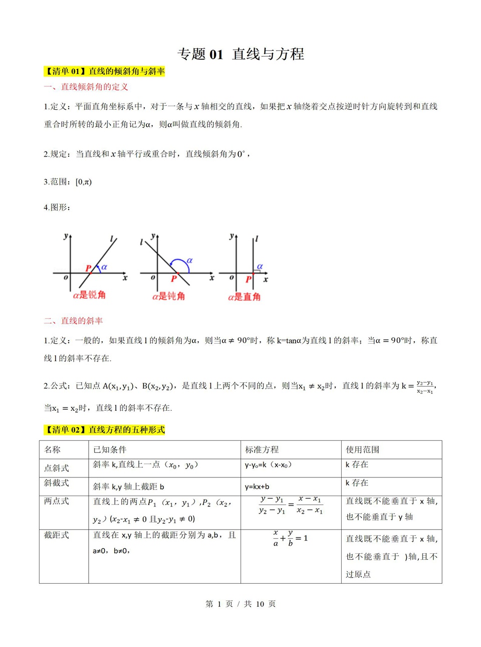 高中数学 | 高二上期中考点梳理知识清单苏教版插图高中考点专项1