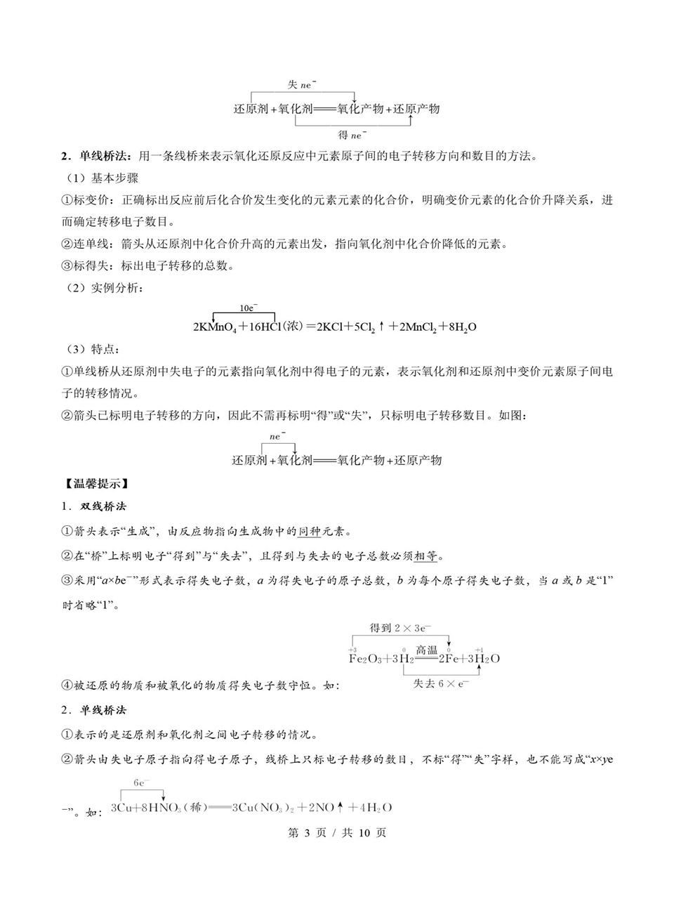 高中化学 | 高一上期中考点梳理知识清单苏教版插图高中考点专项6